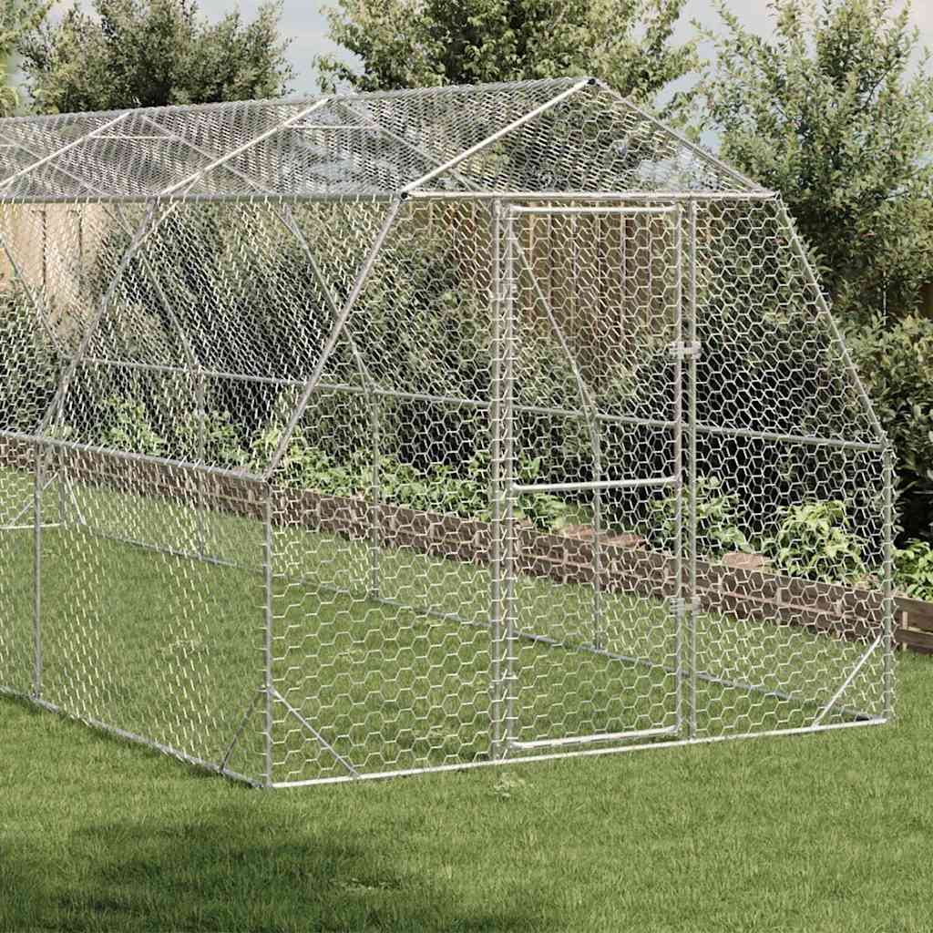 Kavez za kokoši 2,5x8x2,25 m pocinčani čelik