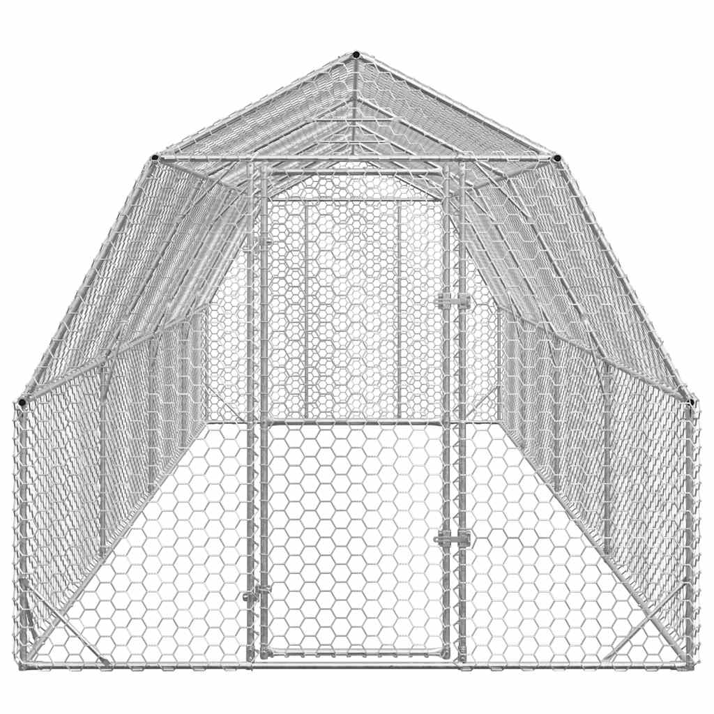 Kavez za kokoši 2,5x8x2,25 m pocinčani čelik