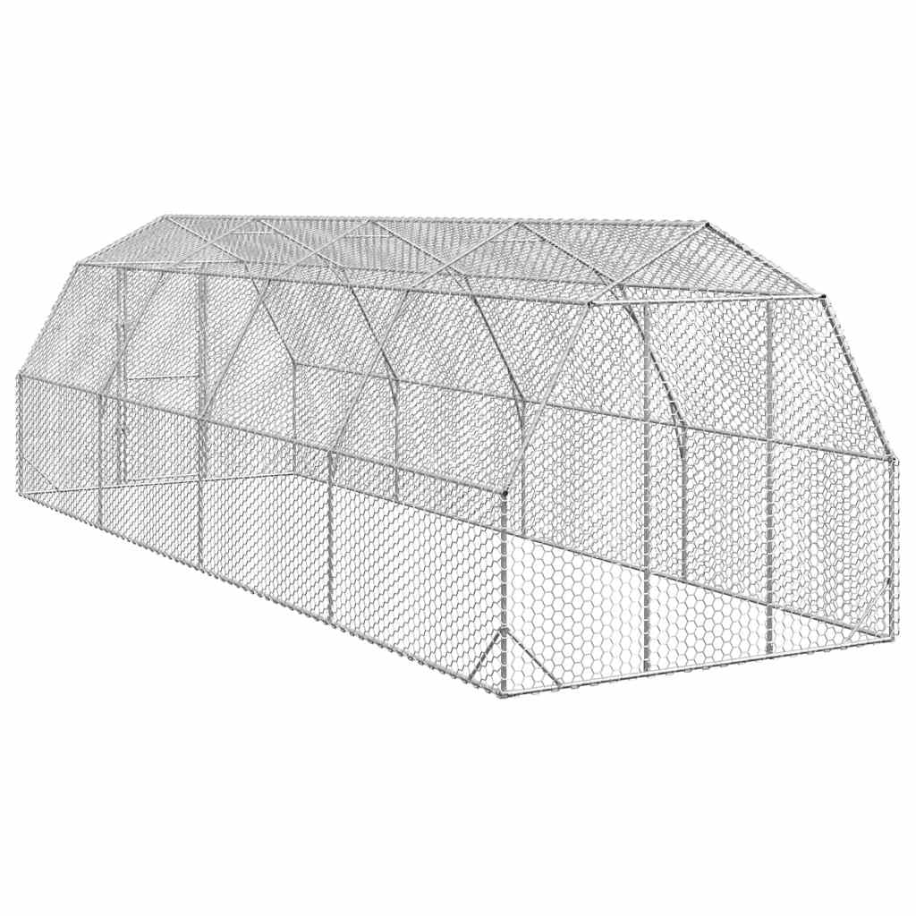 Kavez za kokoši 2,5x8x2,25 m pocinčani čelik