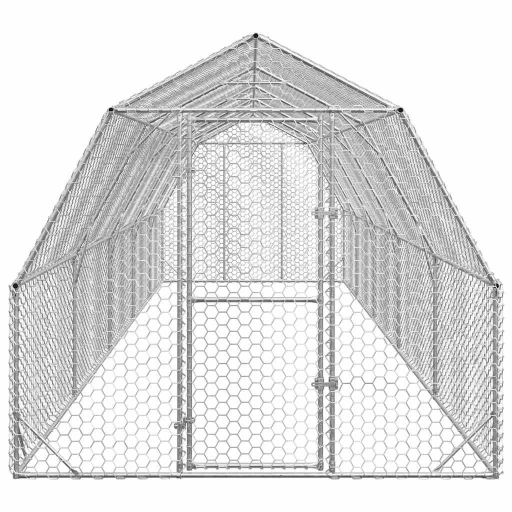 Kavez za kokoši 2,5x10x2,25 m pocinčani čelik