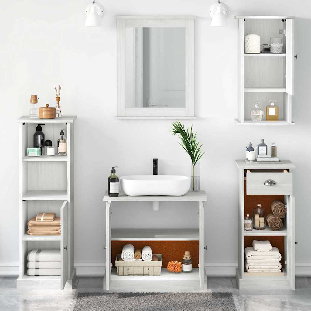 Set namještaja za kupaonicu s ladicama VIGO 5 pcs Antič White