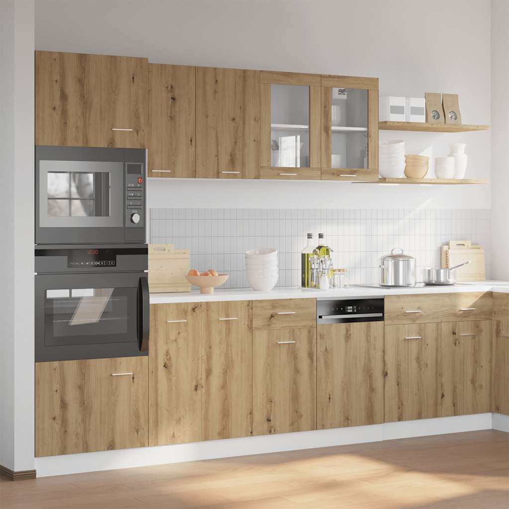 7-dijelni set kuhinjskih ormarića "Lyon" Artisan hrast, inženjersko drvo
