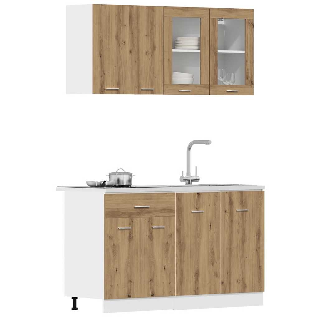 Set kuhinjskih ormarića od 4 dijela "Lyon" Artisan hrast, inženjersko drvo