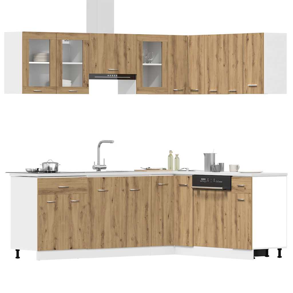11-dijelni set kuhinjskih ormarića "Lyon" Artisan hrast, inženjersko drvo