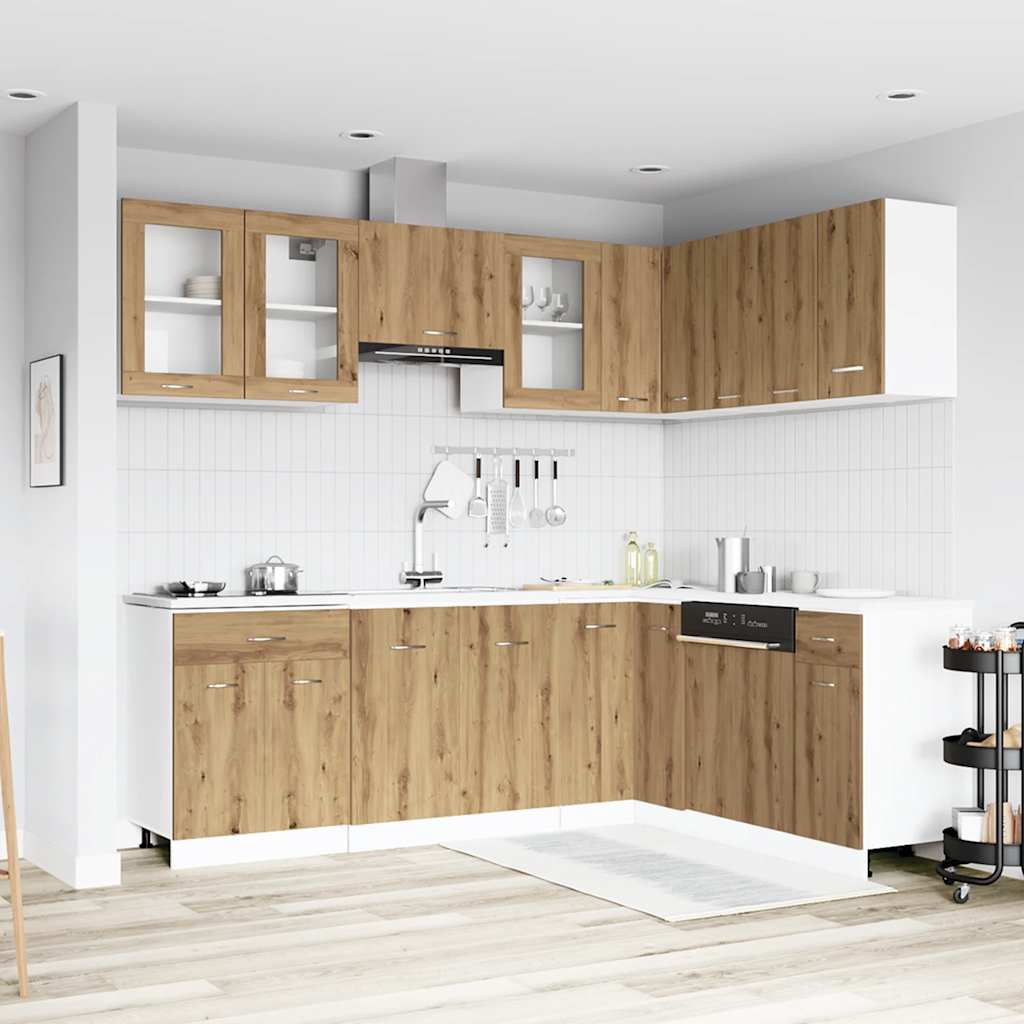 11-dijelni set kuhinjskih ormarića "Lyon" Artisan hrast, inženjersko drvo
