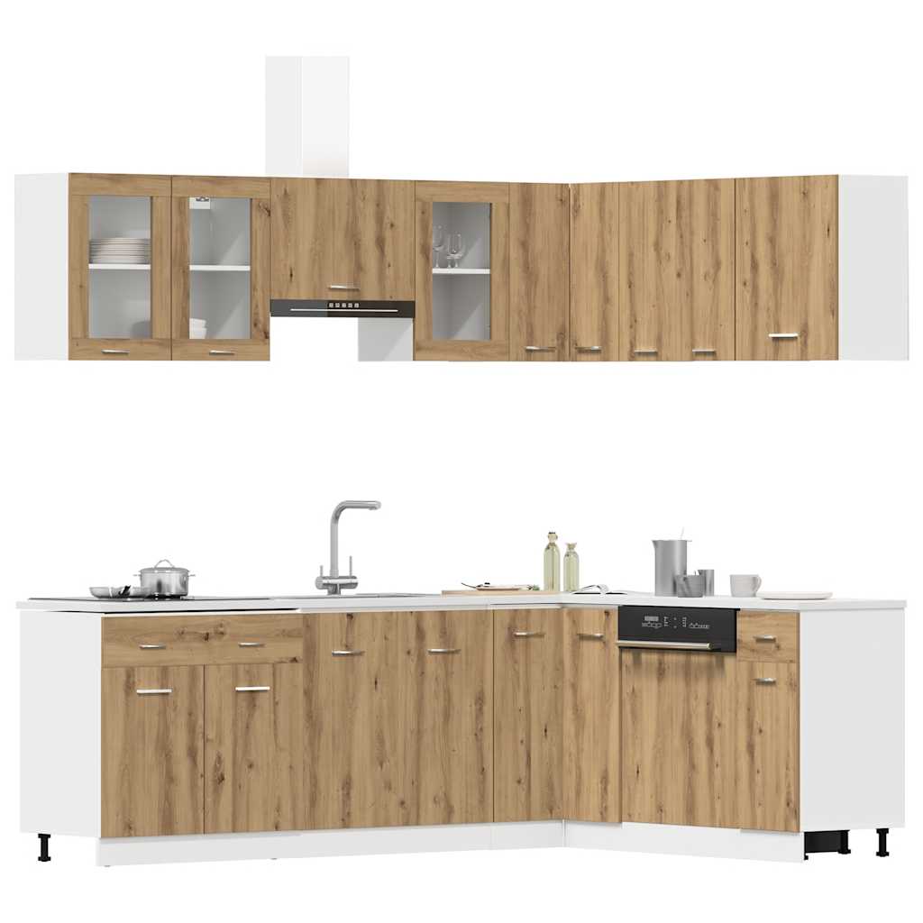 11-dijelni set kuhinjskih ormarića "Lyon" Artisan hrast, inženjersko drvo