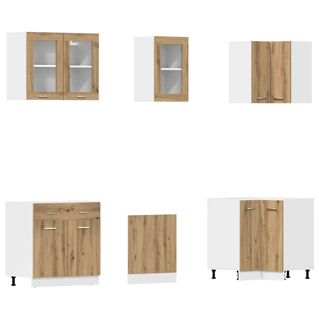 11-dijelni set kuhinjskih ormarića "Lyon" Artisan hrast, inženjersko drvo