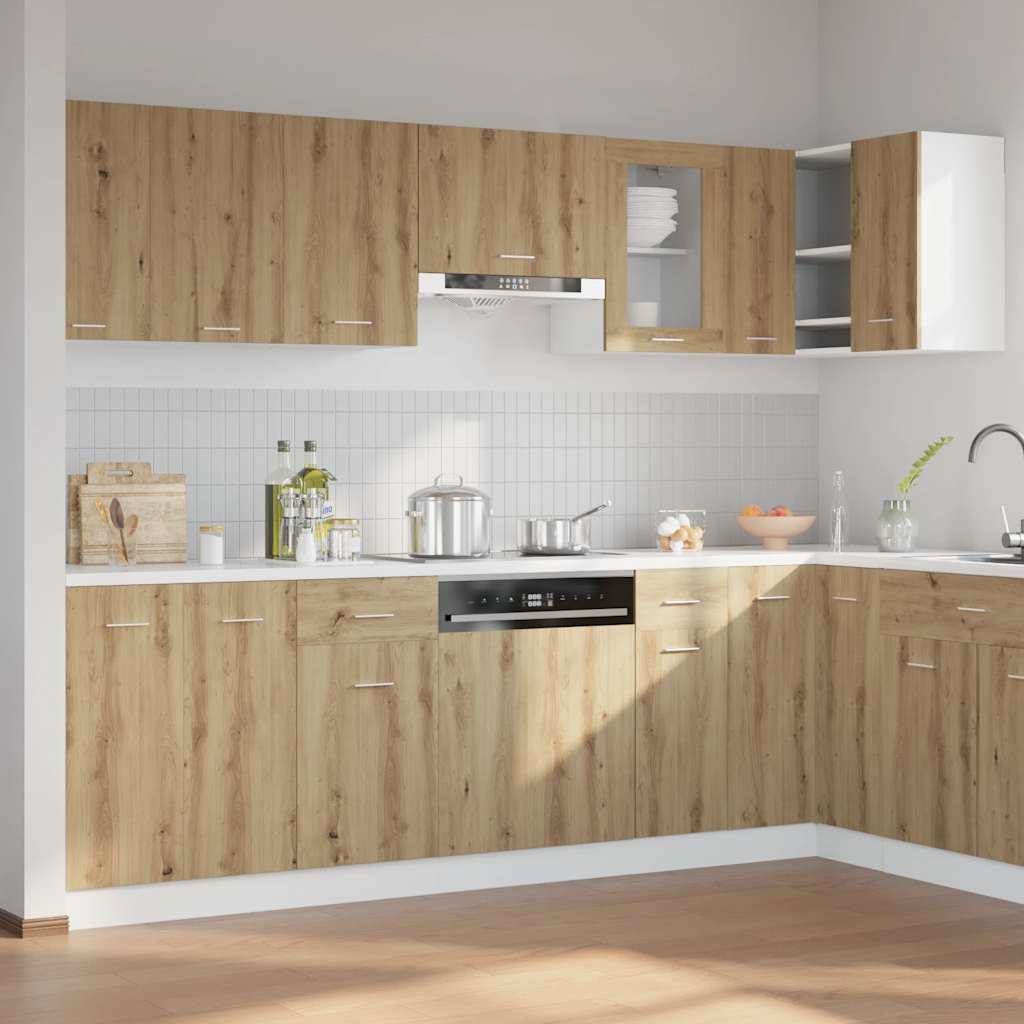 11-dijelni set kuhinjskih ormarića "Lyon" Artisan hrast, inženjersko drvo