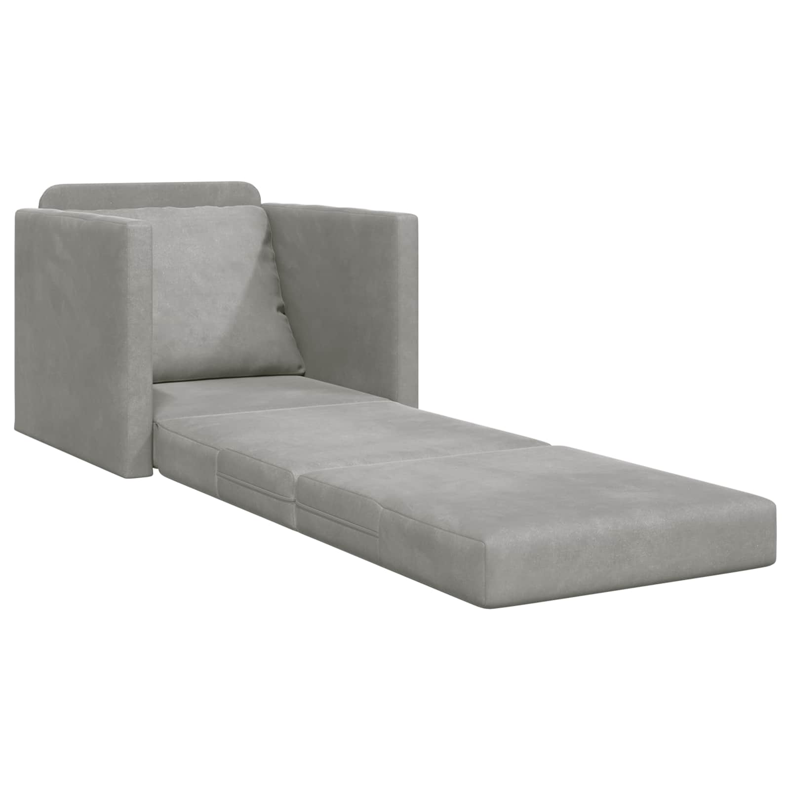 Krevet na razvlačenje Svijetlo siva 74 x 77 x 81 cm Baršun