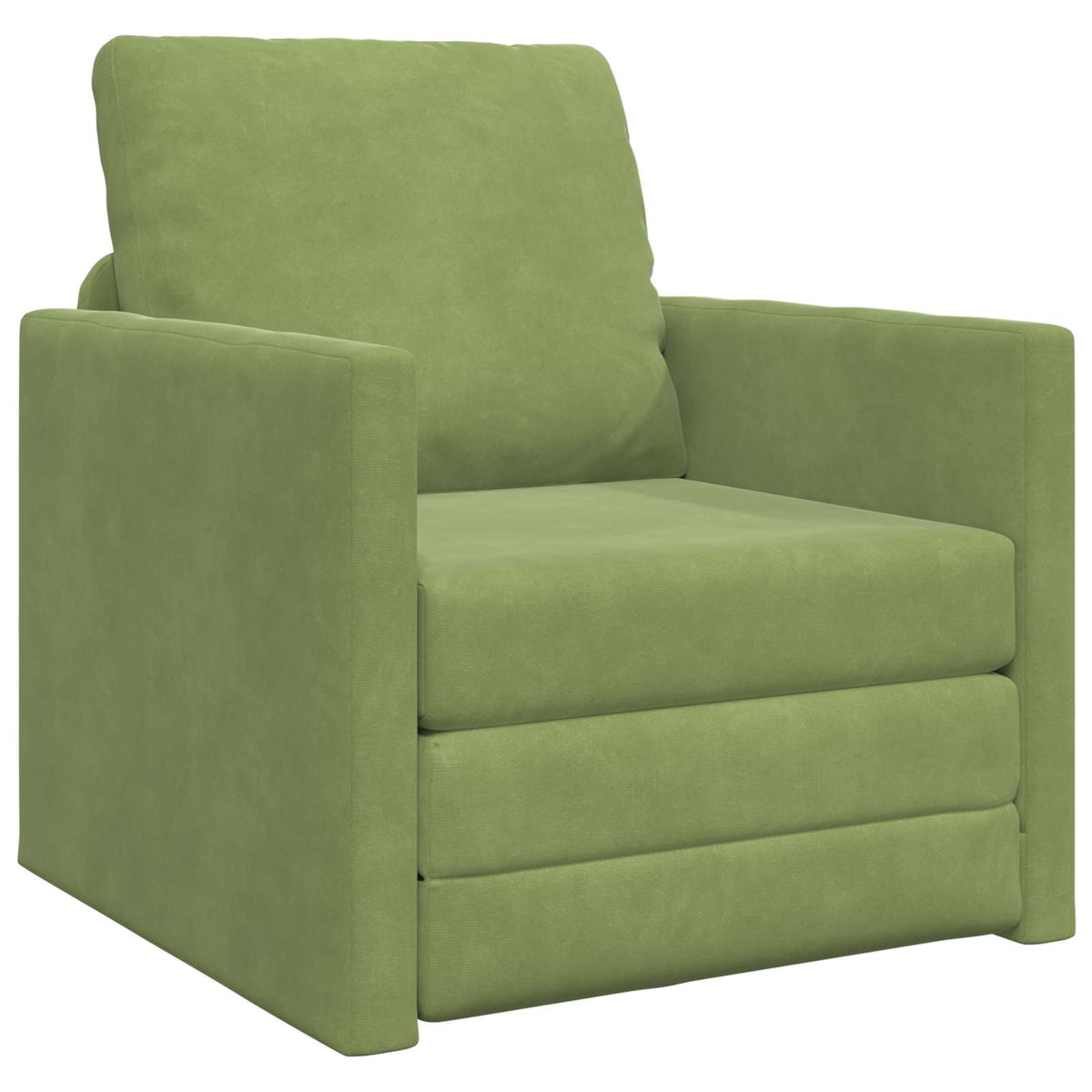 Krevet na razvlačenje Svijetlo zelena 74 x 77 x 81 cm Baršun