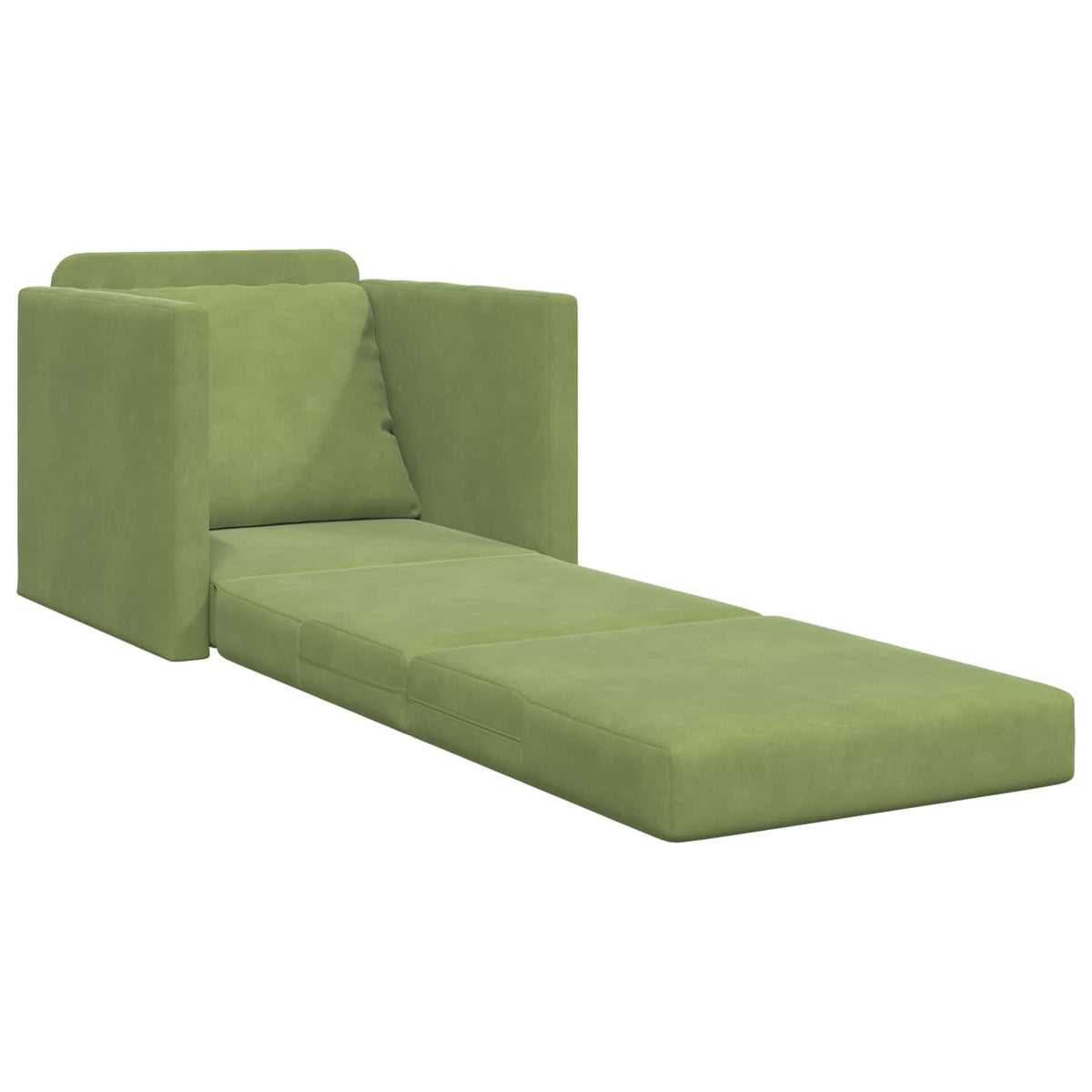 Krevet na razvlačenje Svijetlo zelena 74 x 77 x 81 cm Baršun