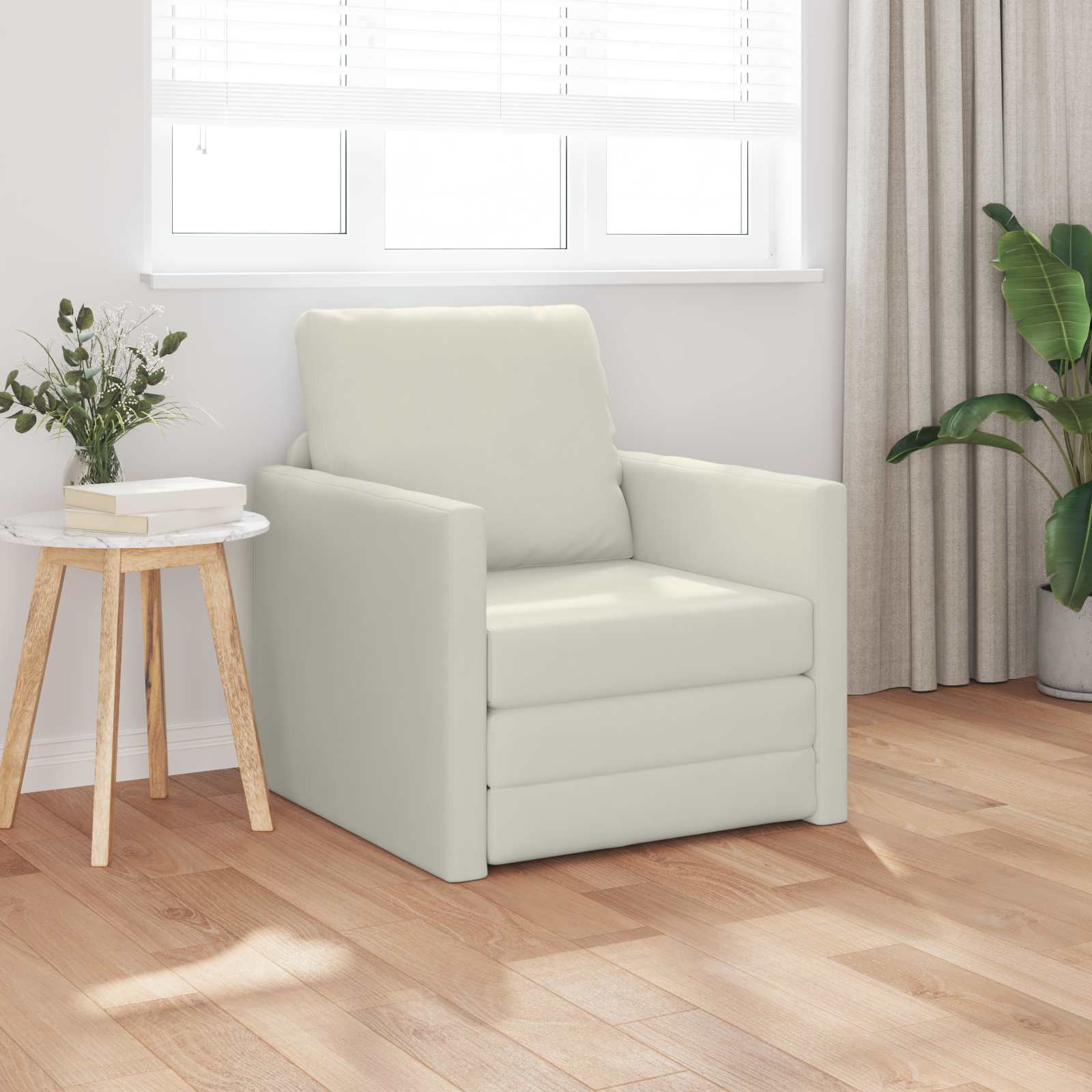 Krevet na razvlačenje Krema 74 x 77 x 81 cm Baršun