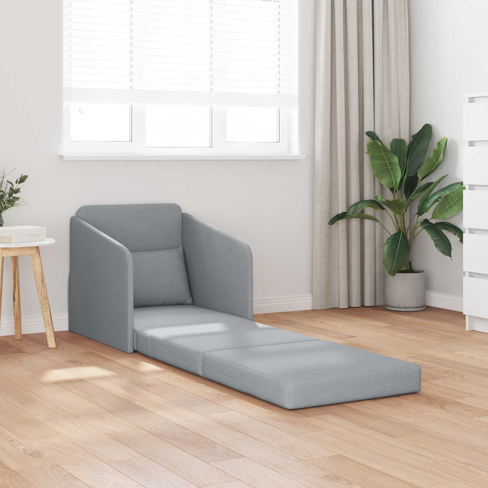 Krevet na razvlačenje Svijetlo siva 65 x 80 x 83 cm tkanina