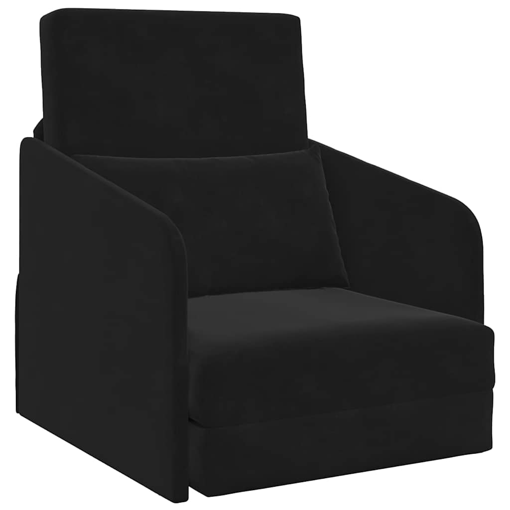 Krevet na razvlačenje Crna 65 x 80 x 83 cm Baršun