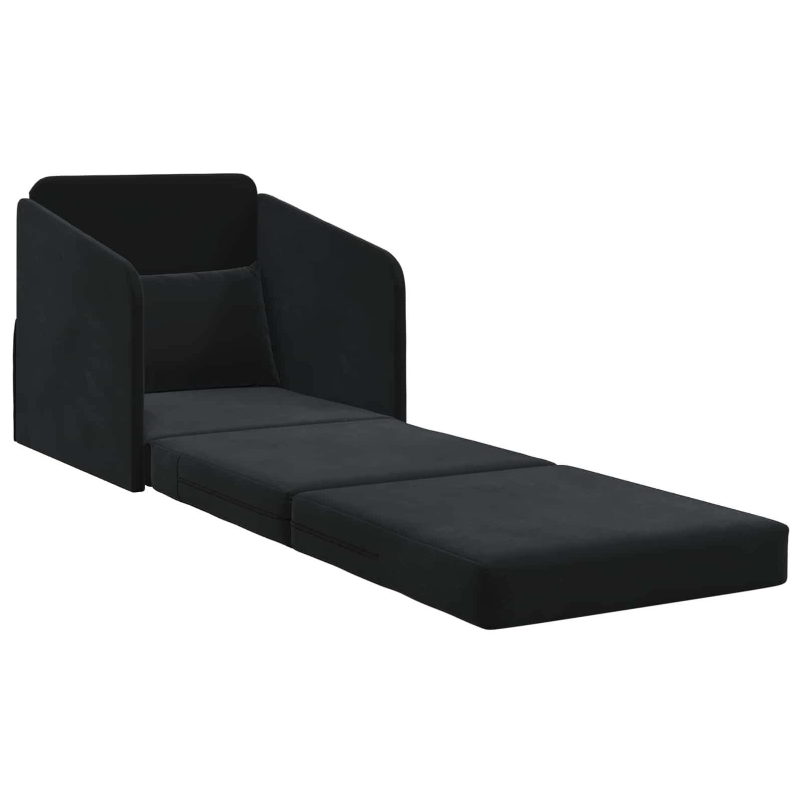 Krevet na razvlačenje Crna 65 x 80 x 83 cm Baršun