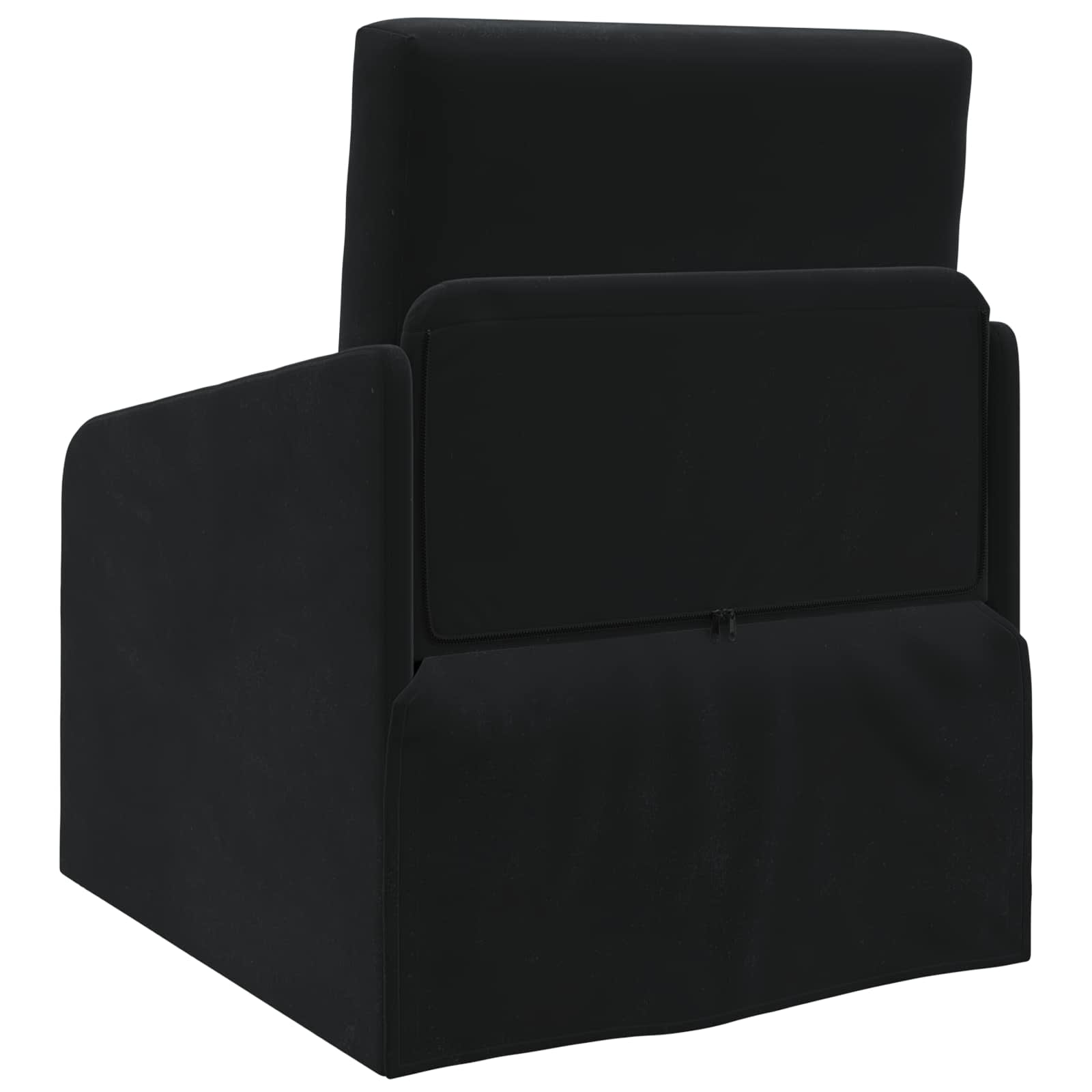 Krevet na razvlačenje Crna 65 x 80 x 83 cm Baršun