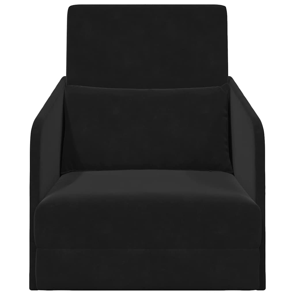 Krevet na razvlačenje Crna 65 x 80 x 83 cm Baršun