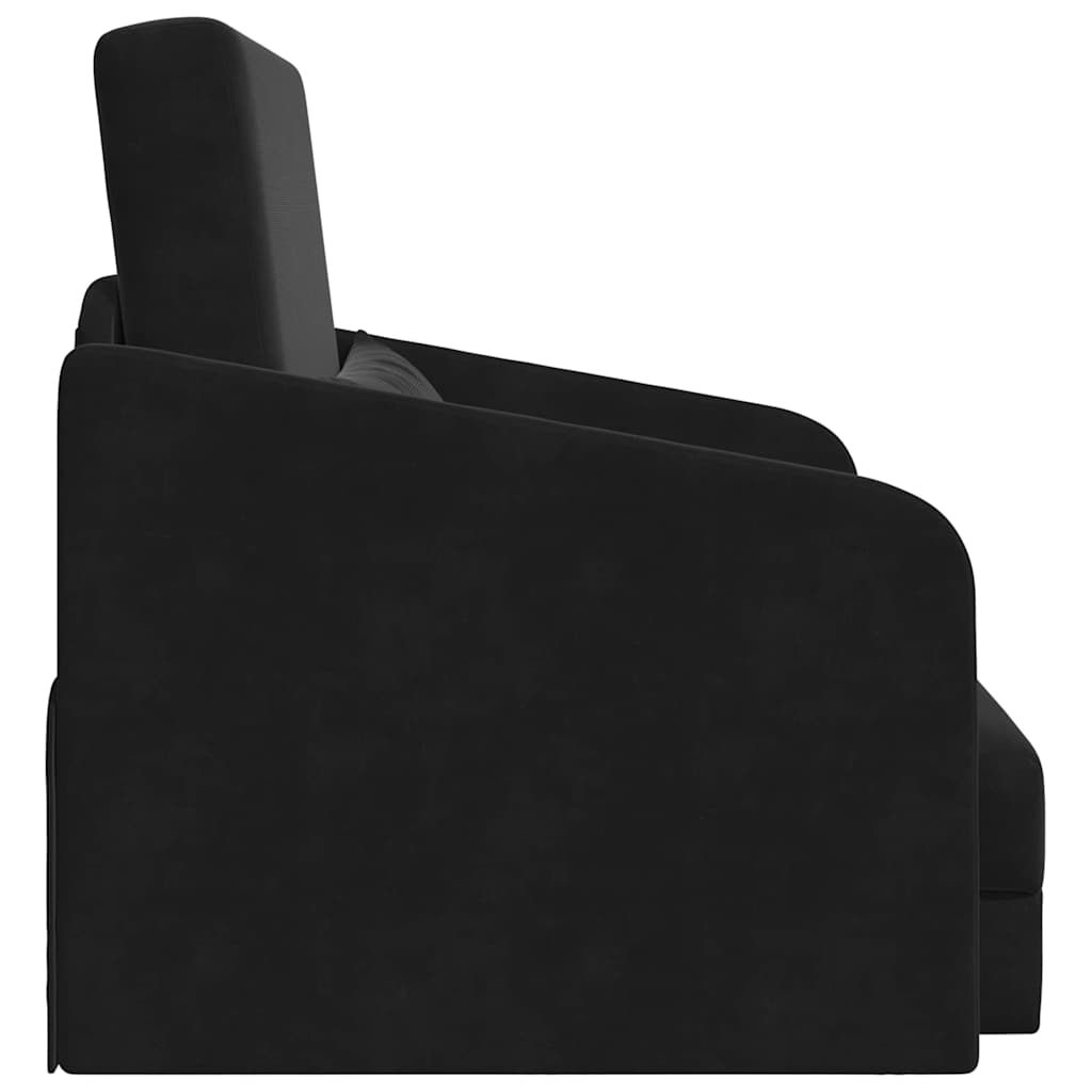 Krevet na razvlačenje Crna 65 x 80 x 83 cm Baršun