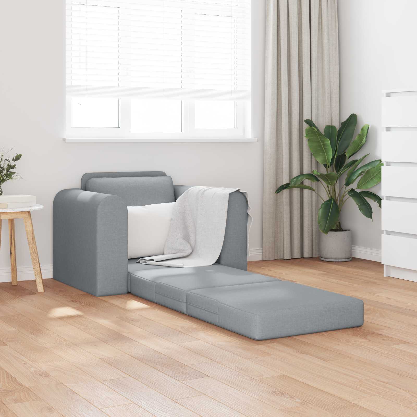 Krevet na razvlačenje Svijetlo siva 98 x 71 x 83 cm tkanina
