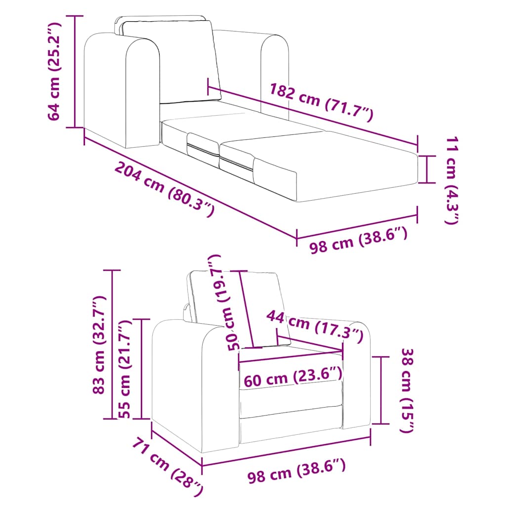 Krevet na razvlačenje Svijetlo siva 98 x 71 x 83 cm Baršun