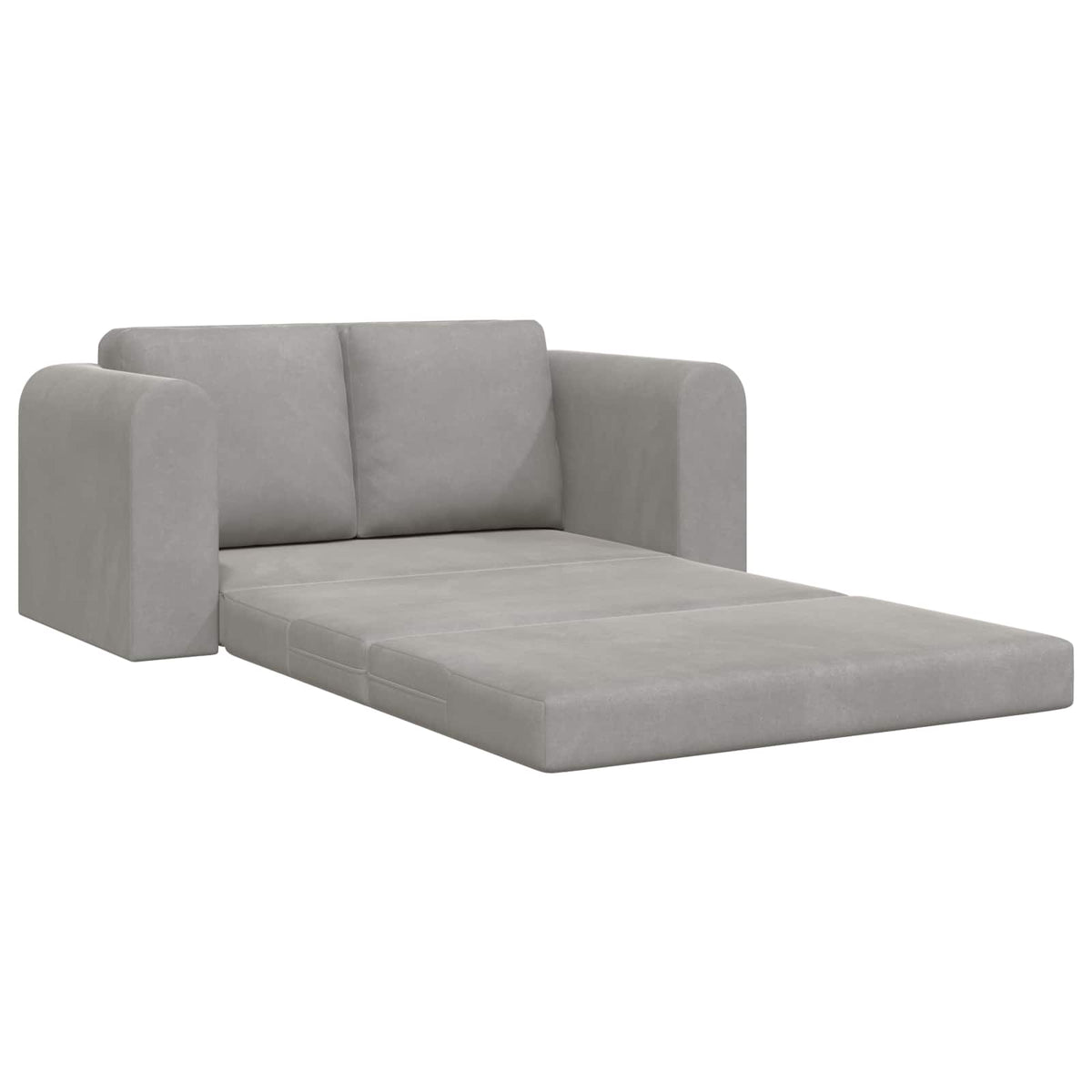 Krevet na razvlačenje Svijetlo siva 148 x 71 x 83 cm Baršun