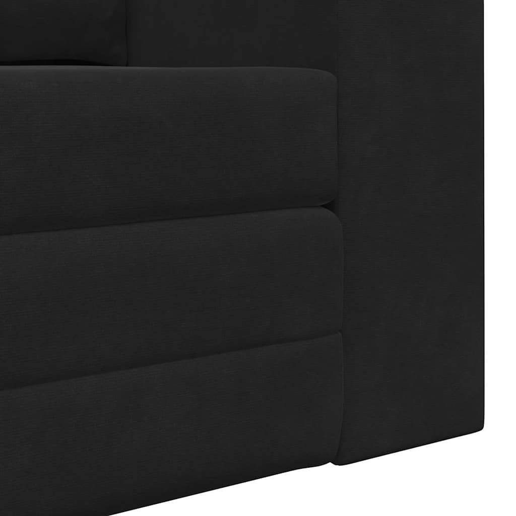 Krevet na razvlačenje Crna 148 x 71 x 83 cm Baršun