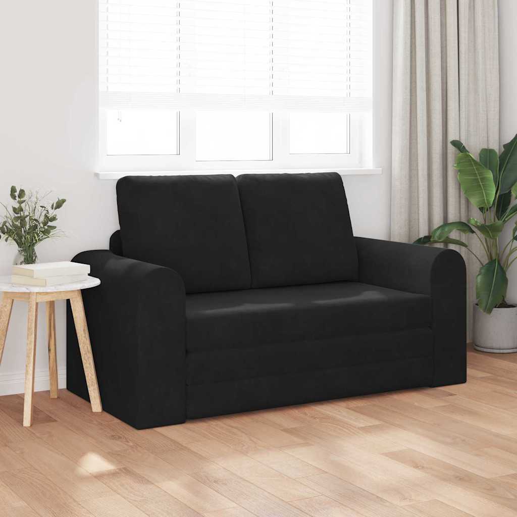 Krevet na razvlačenje Crna 148 x 71 x 83 cm Baršun