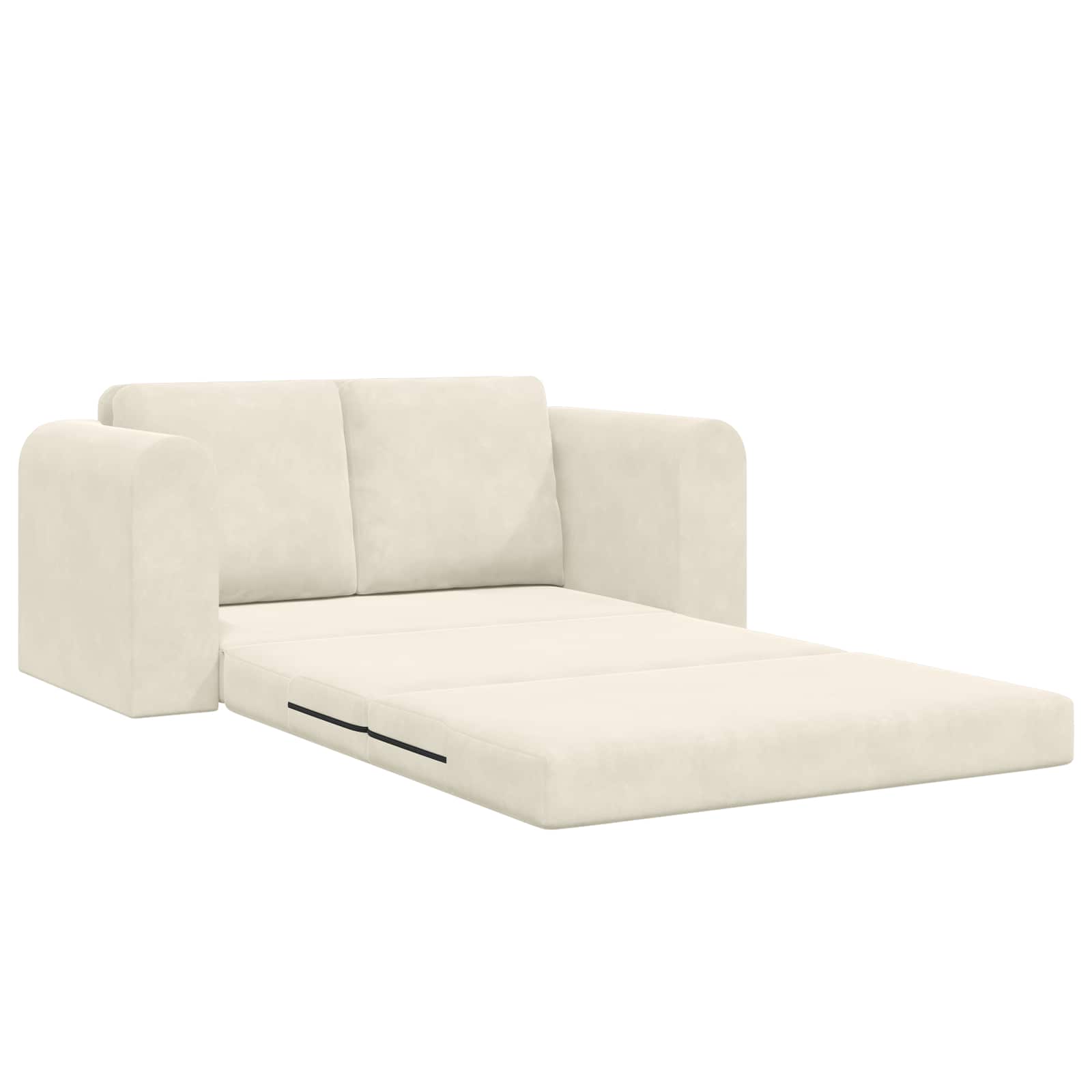 Krevet na razvlačenje Krema 148 x 71 x 83 cm Baršun