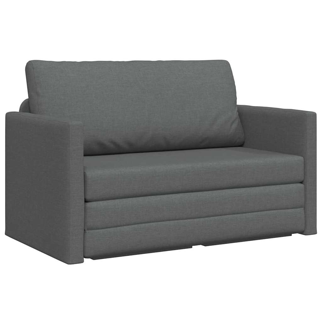 Krevet na razvlačenje 110cm Tamno siva tkanina