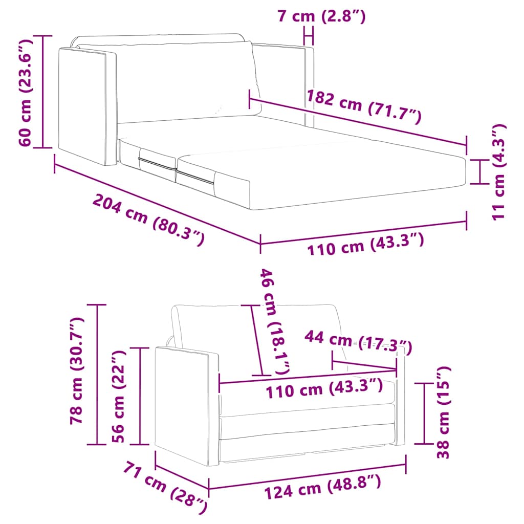 Krevet na razvlačenje Svijetlo siva 124 x 71 x 78 cm Baršun