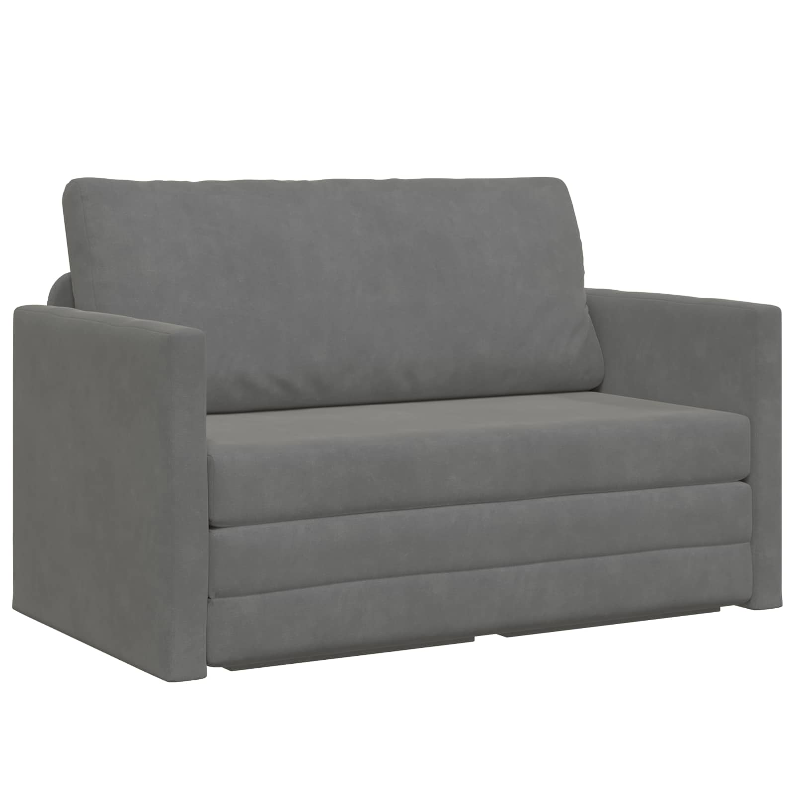 Krevet na razvlačenje Tamno siva 124 x 71 x 78 cm Baršun