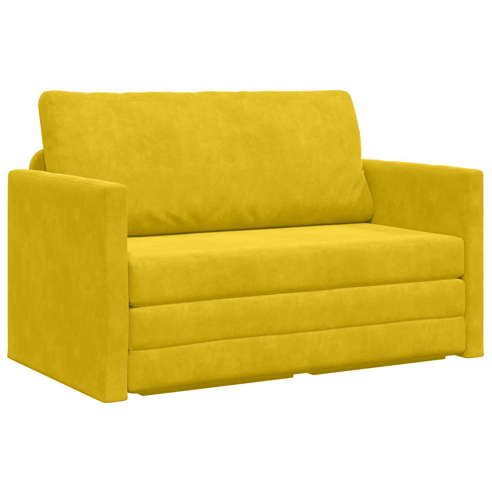 Krevet na razvlačenje Žuta suncokret 124 x 71 x 78 cm Baršun