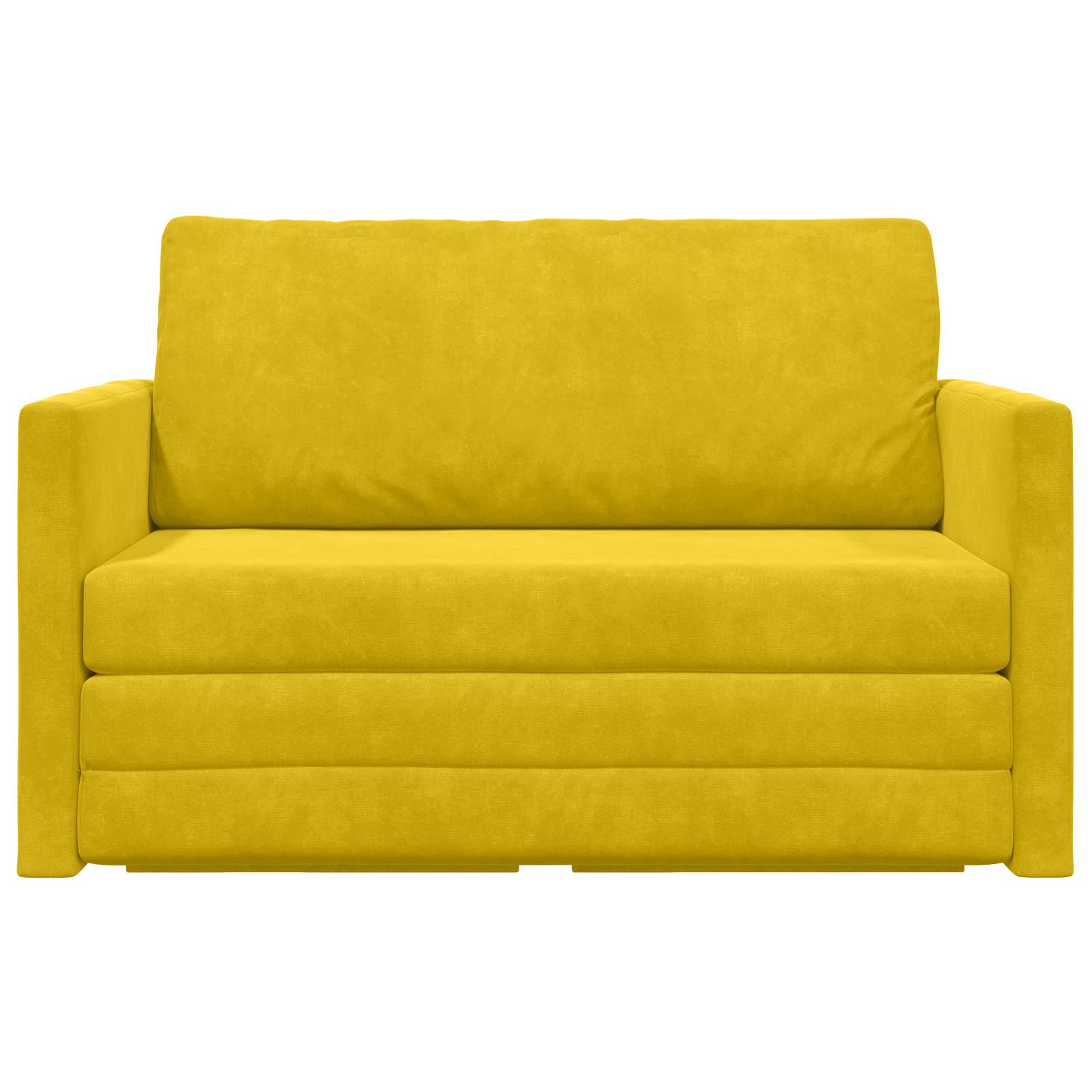 Krevet na razvlačenje Žuta suncokret 124 x 71 x 78 cm Baršun