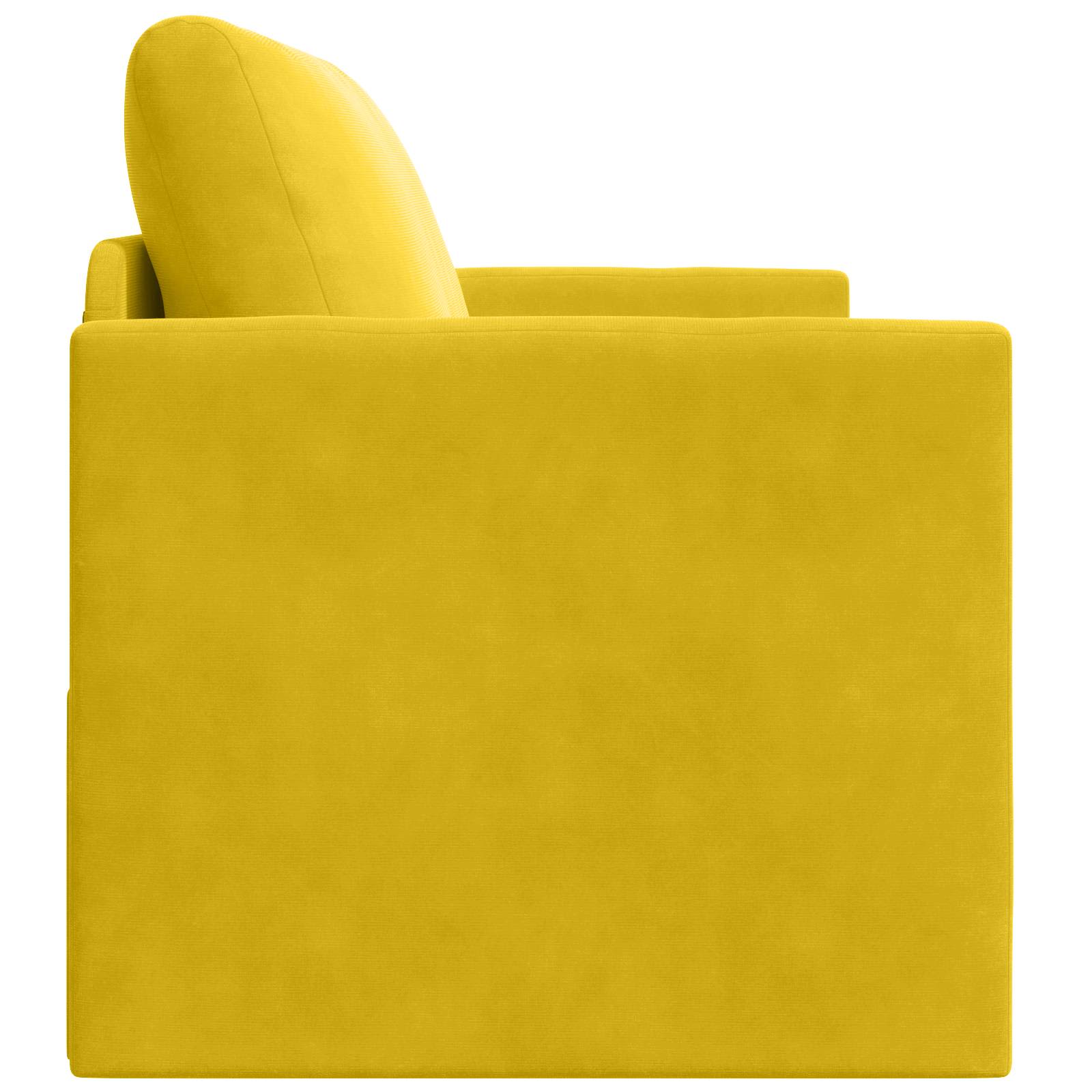 Krevet na razvlačenje Žuta suncokret 124 x 71 x 78 cm Baršun