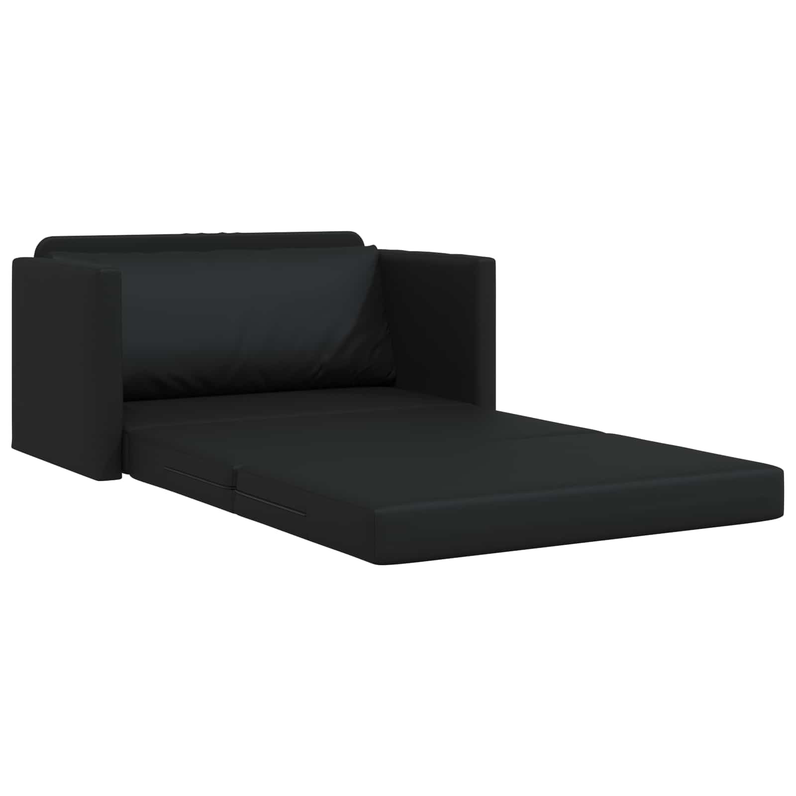 Krevet na razvlačenje Crna 124 x 71 x 78 cm Umjetna koža