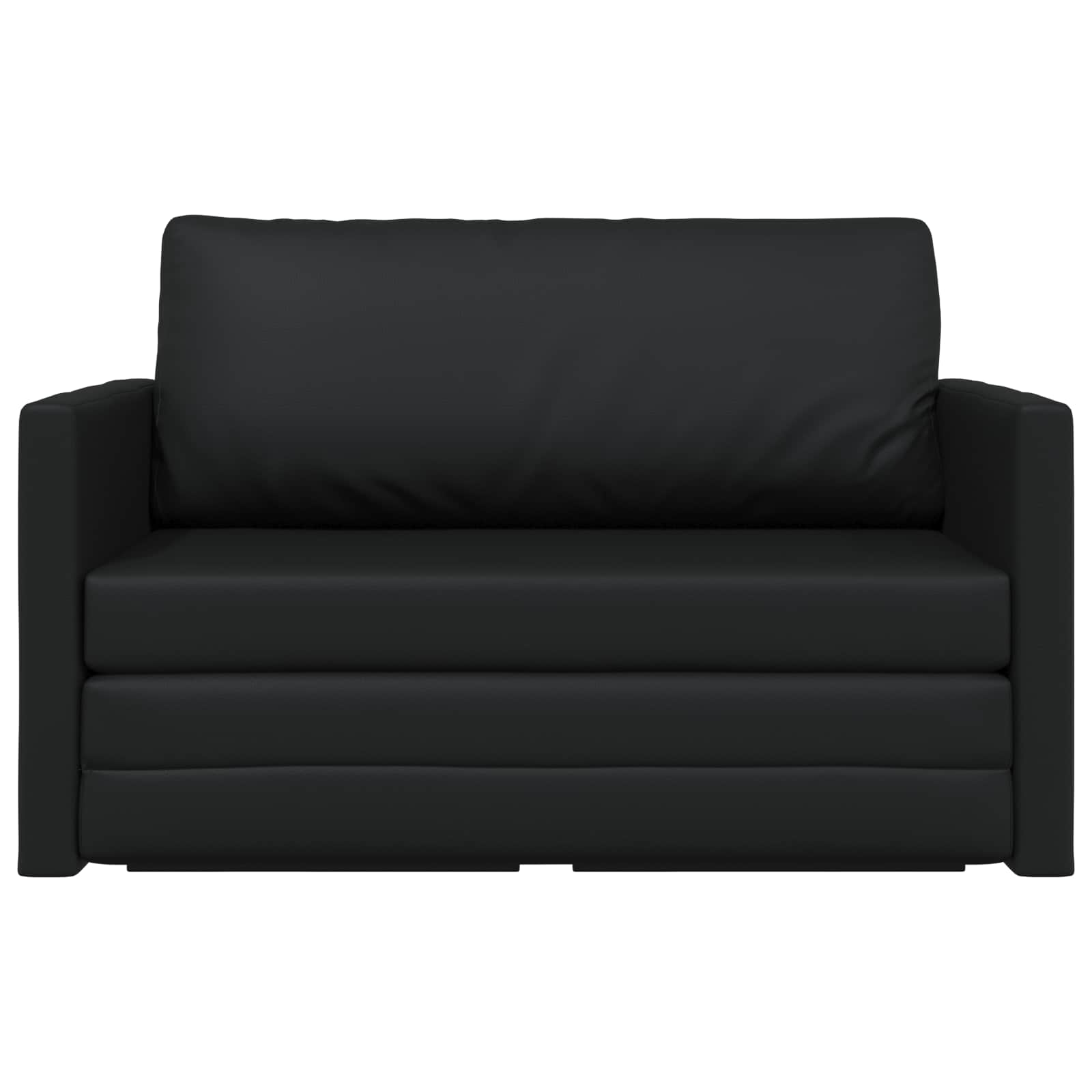 Krevet na razvlačenje Crna 124 x 71 x 78 cm Umjetna koža