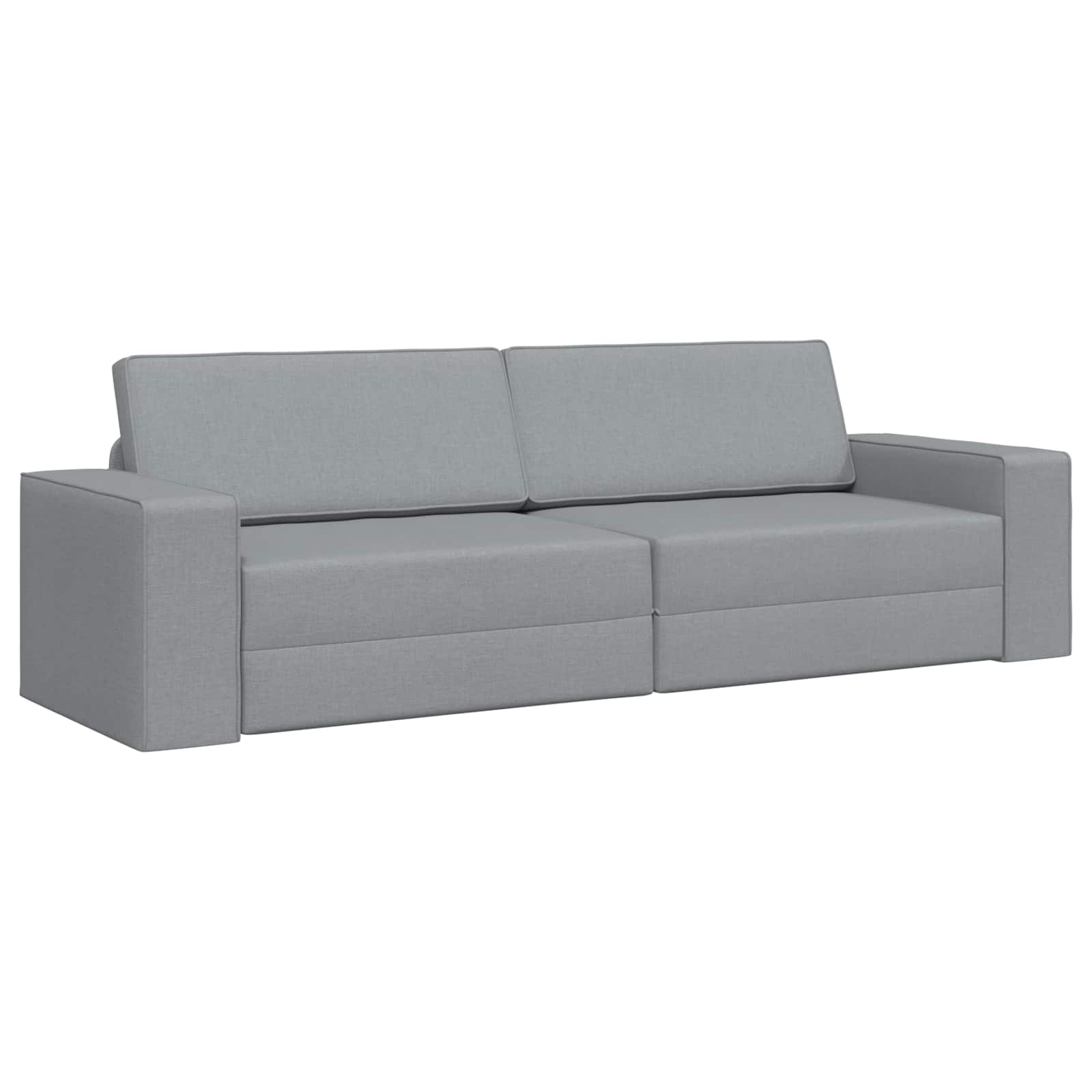 Krevet na razvlačenje Svijetlo siva 245 x 78 x 77 cm tkanina
