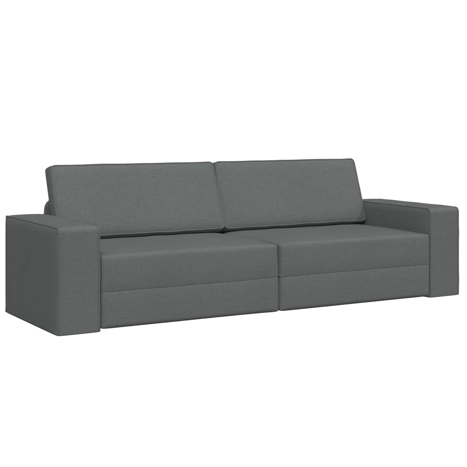 Krevet na razvlačenje Tamno siva 245 x 78 x 77 cm tkanina