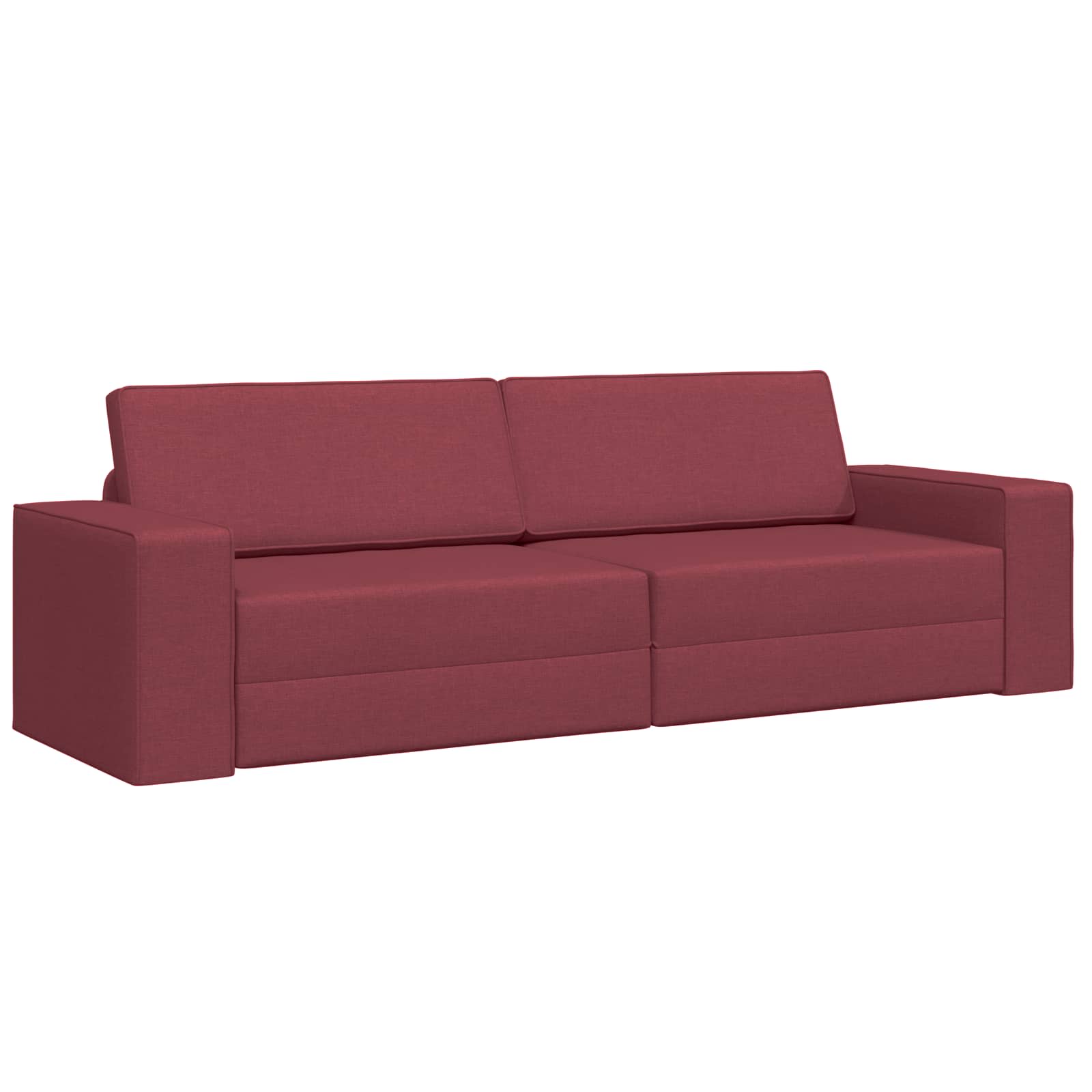Krevet na razvlačenje Vinska crvena 245 x 78 x 77 cm tkanina