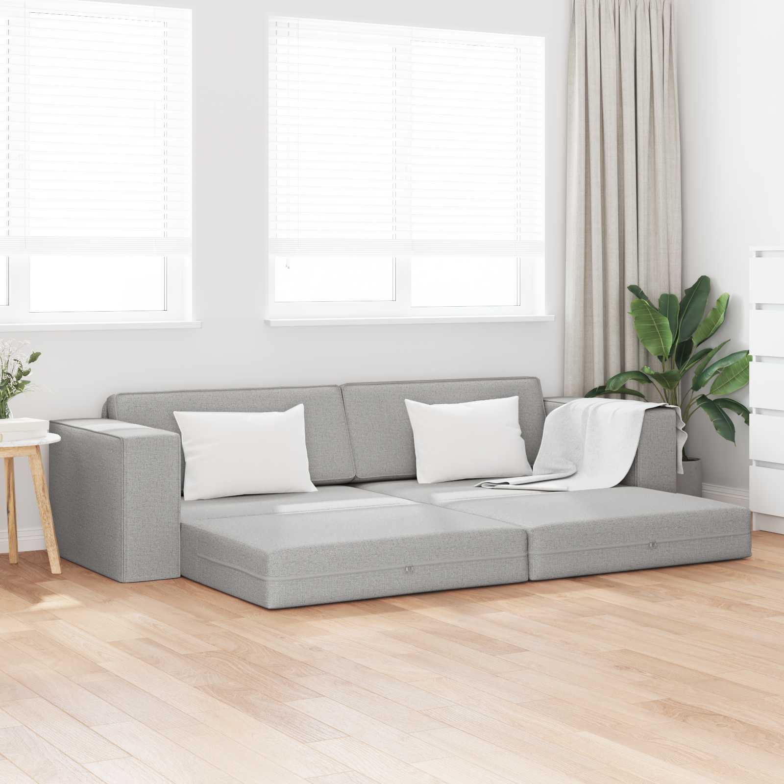 Krevet na razvlačenje Oblačnosiva 245 x 78 x 77 cm tkanina