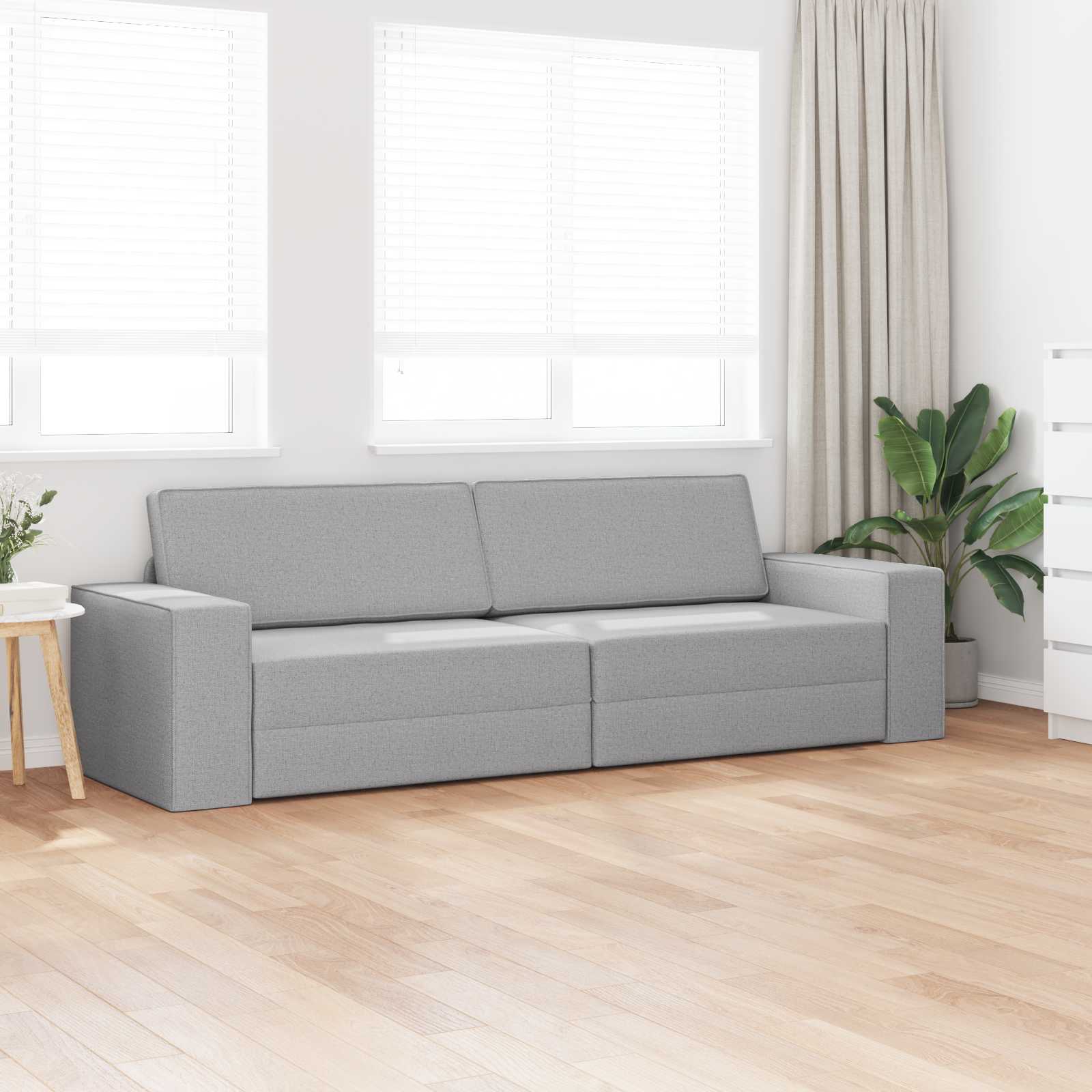 Krevet na razvlačenje Oblačnosiva 245 x 78 x 77 cm tkanina