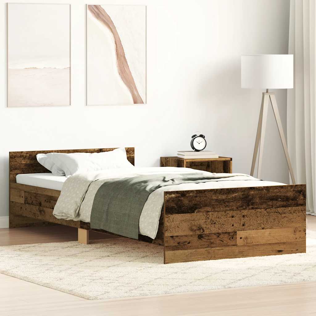 Okvir kreveta bez madraca staro drvo 100x200 cm