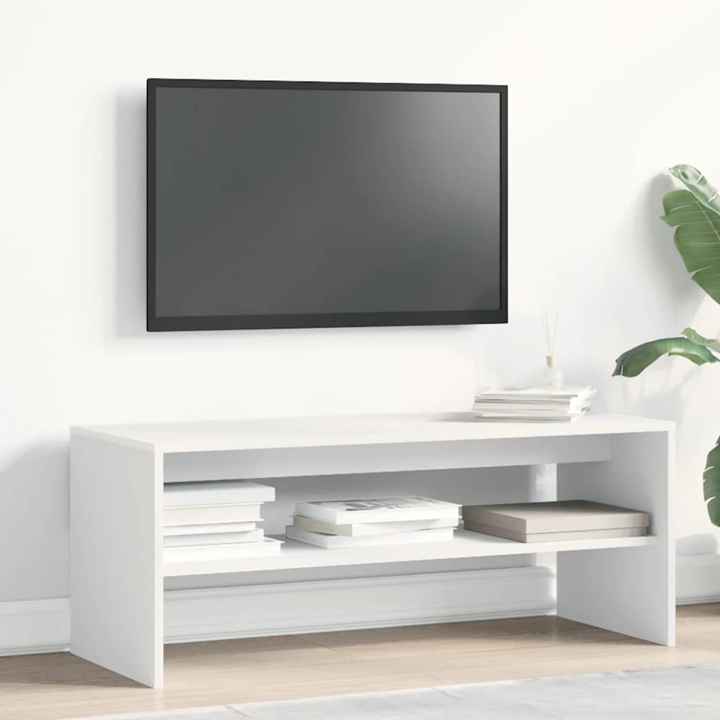 TV ormarić od iverice bijeli 100 x 40 x 40 cm