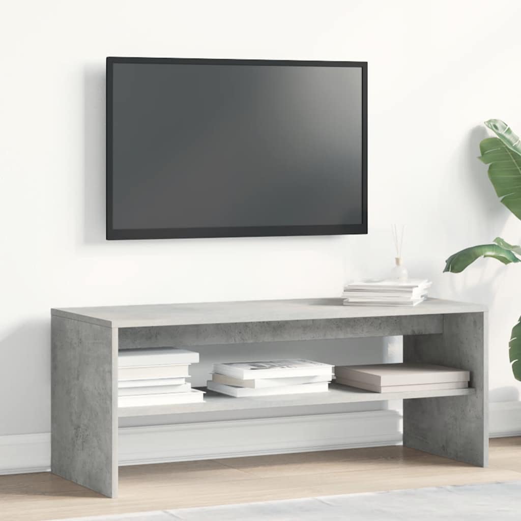 TV ormarić od iverice siva boja betona 100 x 40 x 40 cm