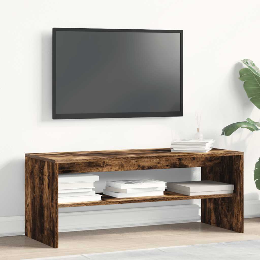 TV ormarić boja dimljenog hrasta 100x40x40 cm konstruirano drvo