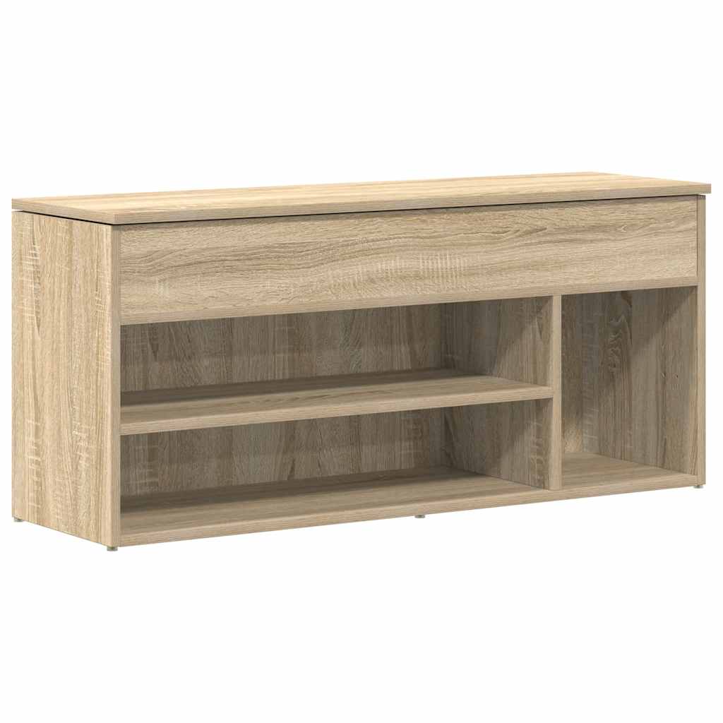 Klupa za cipele boja hrasta 102x30,5x45 cm konstruirano drvo