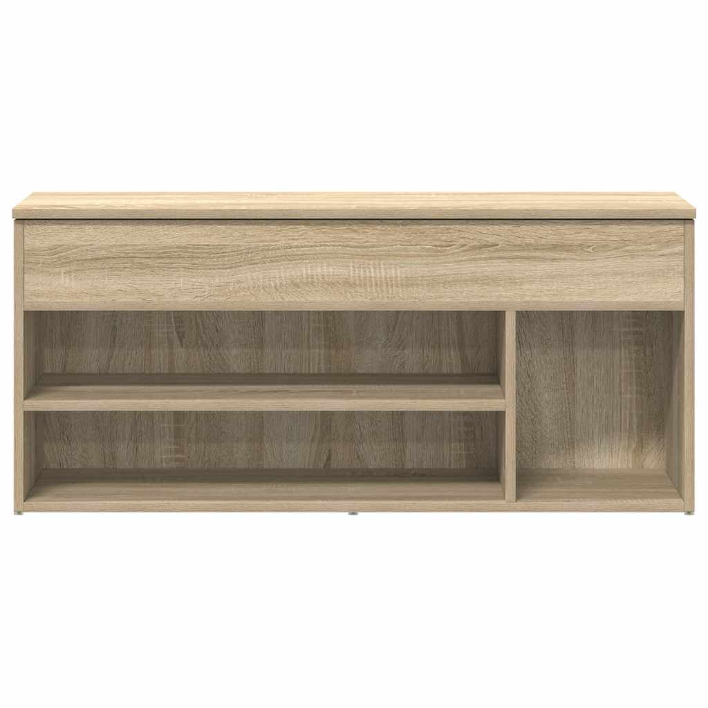 Klupa za cipele boja hrasta 102x30,5x45 cm konstruirano drvo