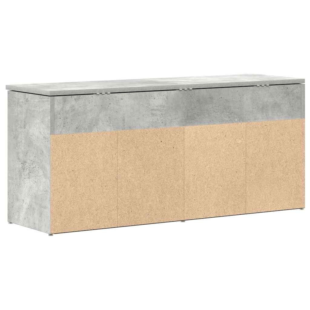 Klupa za cipele boja betona 102x30,5x45 cm konstruirano drvo
