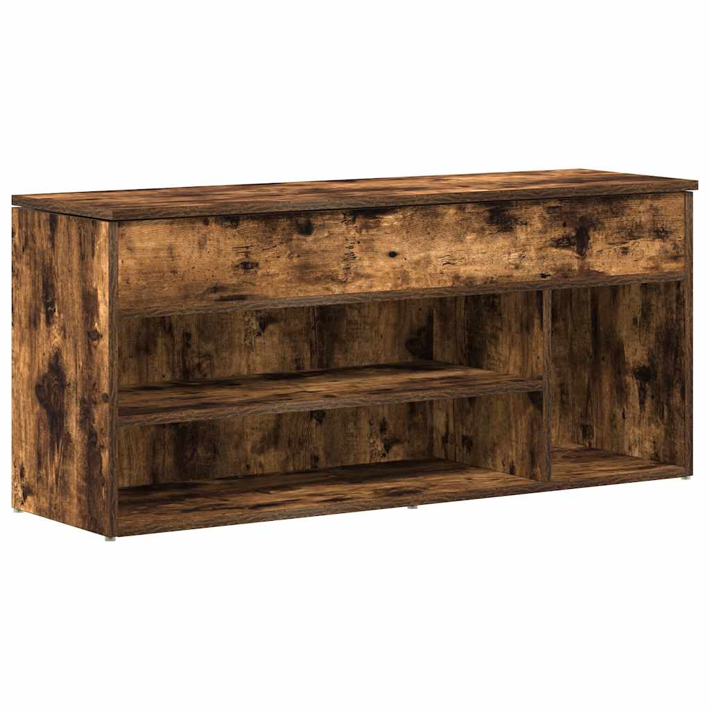 Klupa za cipele boja dimljenog hrasta 102x30,5x45 cm drvena