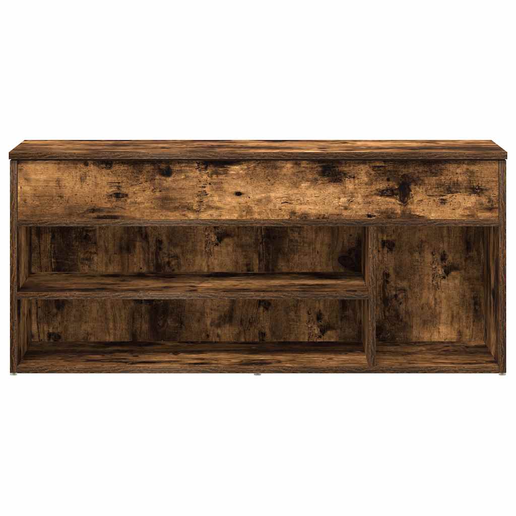 Klupa za cipele boja dimljenog hrasta 102x30,5x45 cm drvena